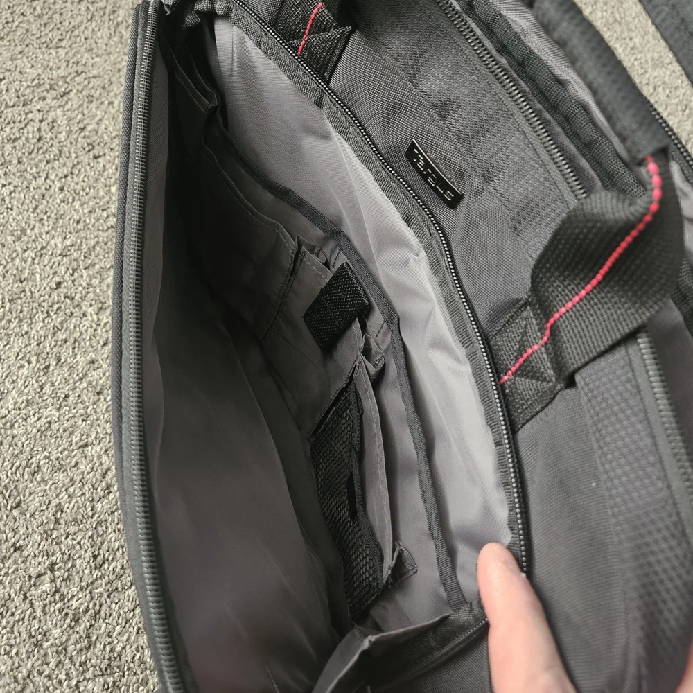 Targus Black Laptop Bag with Red Accents